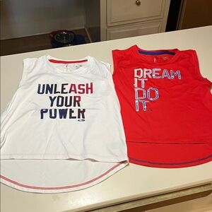 Champion Kids Tank Tops - White and Red